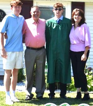 From Left, Son Christopher Goetze, Husband Doug Goetze, Son Douglas Goetze, Kristin Goetze